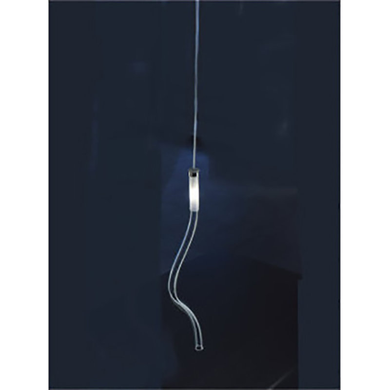 Wave Pendant in Metallic Gray Without Canopy