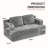 Boneless Foam Loveseat Sofa with Cup Holders and Throw Pillows-611129004-611128995