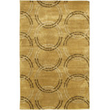 Aadi Wool Geometric Area Rug in Brown/Tan