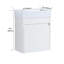 Meuble-lavabo mural 18 po avec lavabo en résine blanche et porte d'armoire à fermeture en douceur 18 po-603375389