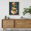 Floating Ramen Ingredients Illustration Framed Wall Art Prints - Modern Kitchen Decor-125211654-125211655