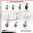 8 Inch Heavy Duty Poly on Cast Iron Caster Set with Ball Bearings Set of 4-88884200
