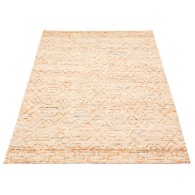 Iagulli One-of-a-Kind Rectangle 5'1" X 7'11" New Age Wool Area Rug Beige
