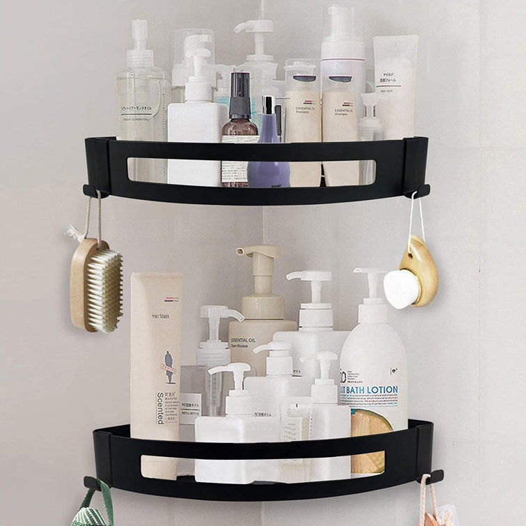 NeverRust Large Aluminum Hanging Over-the-Shower Caddy in Matte Black