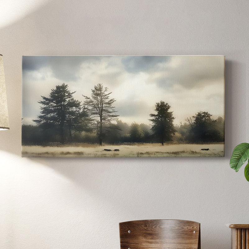 Série paysage - CLXIV - Toile tendue avec châssis - Prêt à accrocher, H 16 po x l 32 po