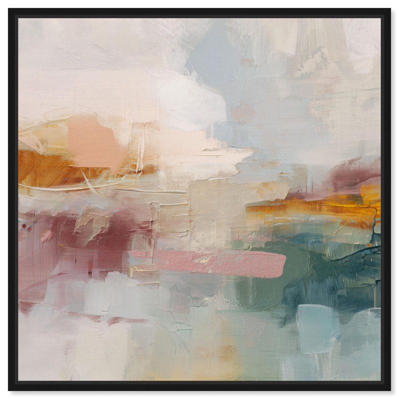«Harbor Hues I», reproduction d'art sur toile par Art Remedy, cadre noir, 20 x 20, H 21 po x l 21 po, Structure noire