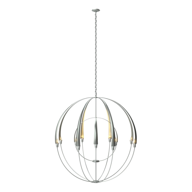 Lustre sphérique double 12 lumières Cirque, Platine rétro