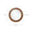 Rustic Oak Wood Textured Round Wall Mirror, 29” Decorative Home Accent