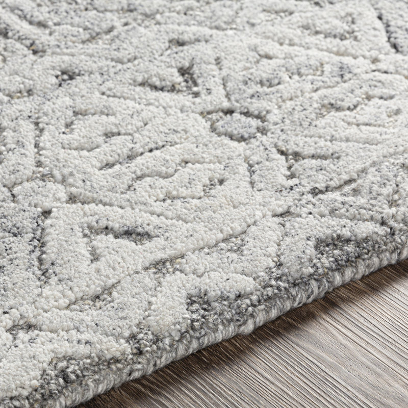 Tapis gris touffeté à la main Southwestern, Rectangle 2 pi x 3 pi
