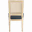 Ensemble de 2 chaises de salle à manger French Country, chaises rembourrées à dossier carré en rotin, techniques de tréfilage et de sculpture, démontable-1288367667
