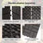 Carreaux de terrasse à emboîtement de patio, paquet de 9 tuiles de terrasse carrées composites de 12 po x 12 po, carrelage extérieur en plastique à carreaux pour terrasse