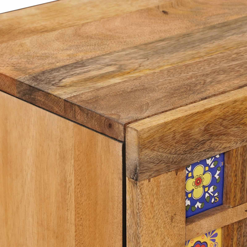  Sideboard With Drawer With Storage Solid Mango Wood Dining Modern Sleek