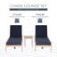 Ensemble de chaise longue Amina