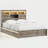 Wood Storage Bed Frame with Bookcase Headboard Farmhouse Heavy Duty Metal Platform Bed with Under-bed Drawers & Side Light Strip and Charging Station No Boxing Need-1909023941-1909023936