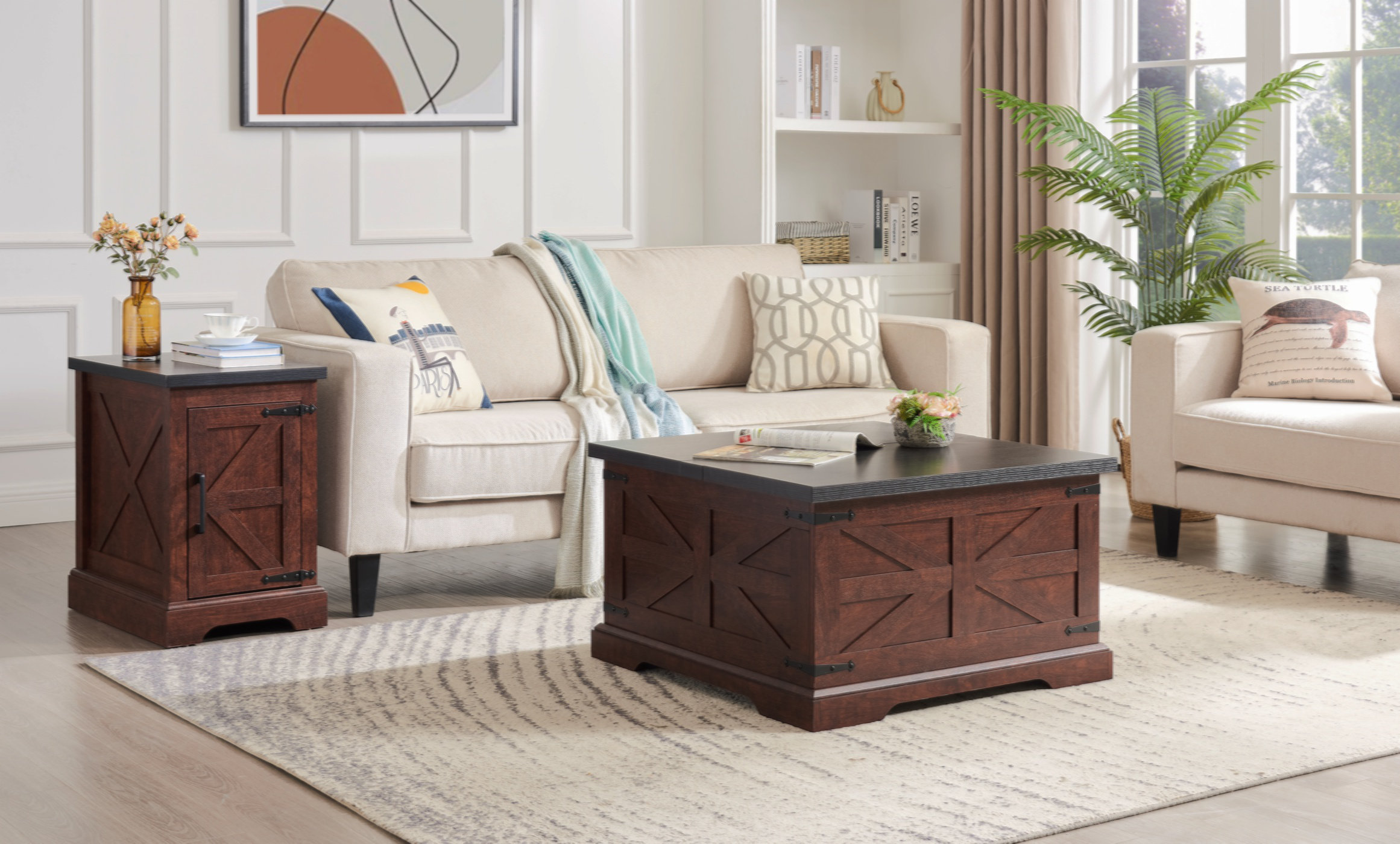 Modern wood coffee table - AptDeco - Rustic Coffee Table Designs