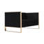 Causeuse en velours noire de style Mid-Century Trillium-472473022