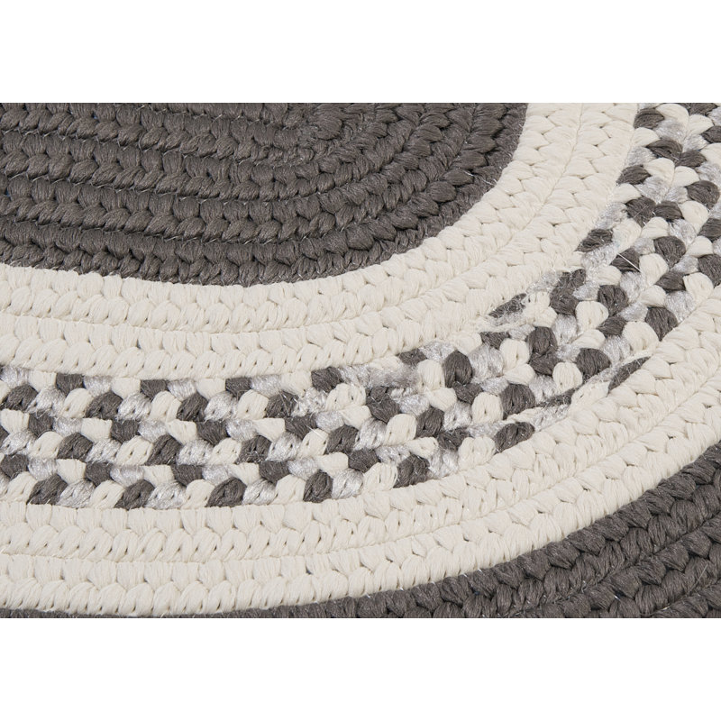Tapis intérieur / extérieur Crescent - gris, Ovale 12 pi x 15 pi