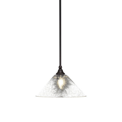 Stem Hung Mini Pendant Shown With Clear Bubble Glass