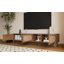 Meuble télé 78 po pour téléviseur 75/80/85 po, console avec amplement de rangement pour le salon, la chambre à coucher, centre de divertissement avec tablette ouverte