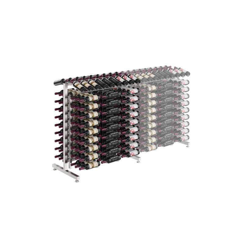 Support à vin Illinois, Nickel brossé, H 43,5 po x l 39 po x P 24,5 po