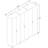 75" Extra Tall Modern Minimalist 2-Door Storage Pantry  Cabinet with Adjustable Shelves (3pcs)-2115552511