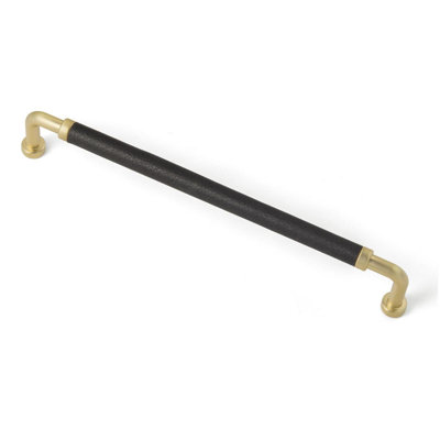 7 9/16 " Textured Leather Wrapped Cabinet Pull