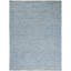 Tapis géométrique bleu en laine et coton tissé à la main Tulane-19503553