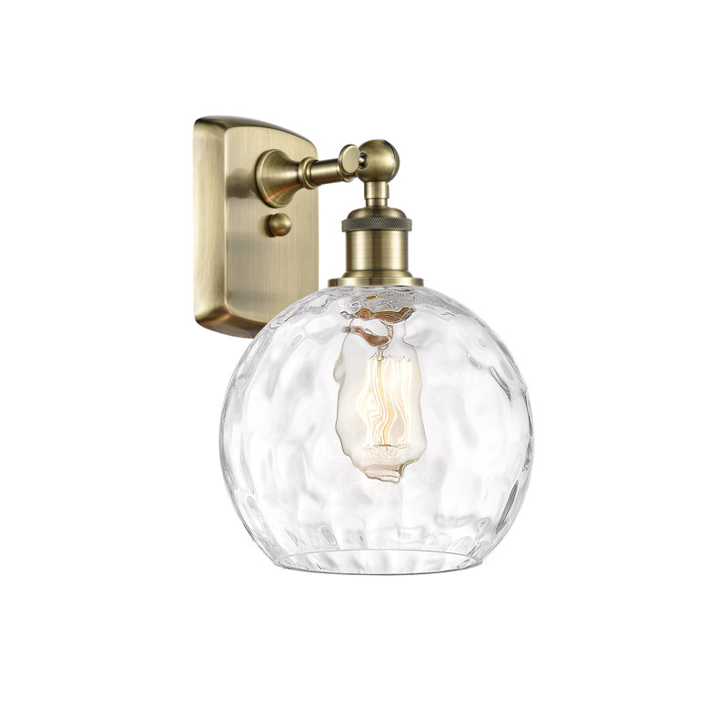 Applique murale 1 lumière 8 po Shauna, Laiton antique, Led