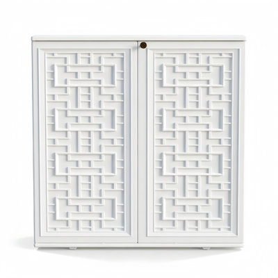 Cabine de rangement d'extérieur résistante aux intempéries avec gallons réglables Decksplore