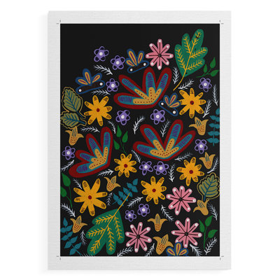 Muddled Flowers I -Canvas Print Only - NOT FRAMED