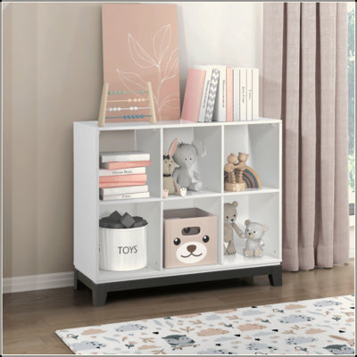 6-Shelf Bookcase Wooden Furniture 1Pc