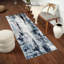 Blue Modern Shaggy Rug, Abstract Anti Slip Easy to Clean Rug For Living Room, Dining Room, Bedroom, Kitchen-899334919