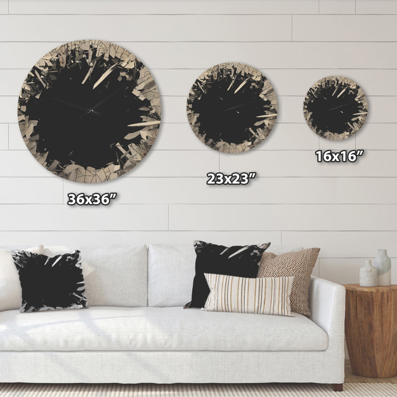 Horloge murale abstraite, Grand