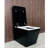 Bathroom Smart Toilet With Built-In Tank, Auto Flush, Heated Seat, Remote Control, Led Display, Square Black Connection Display For Use-122506288