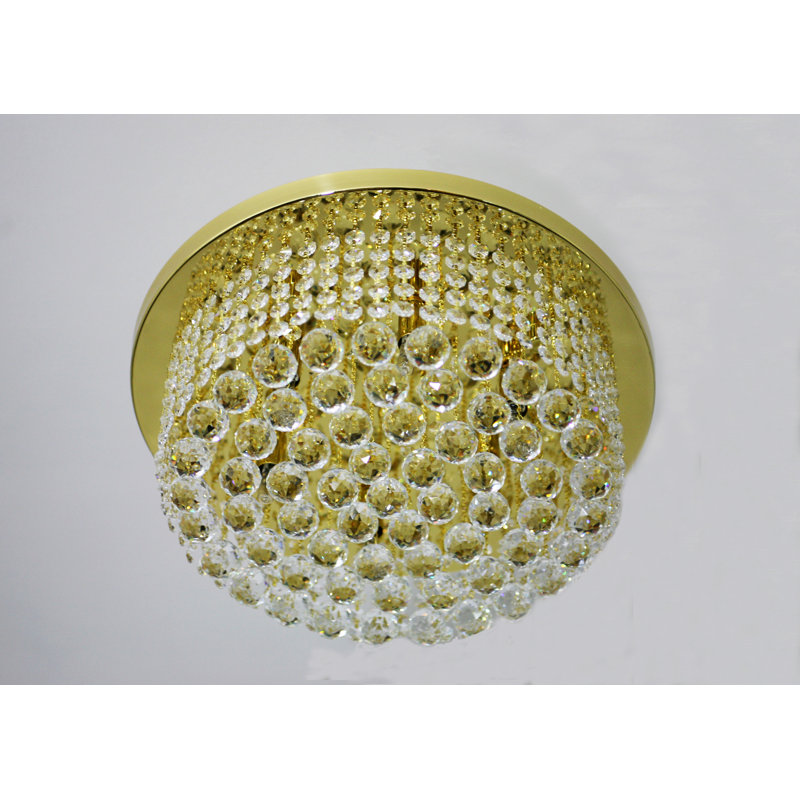 Waylon Semi Flush Mount, Polished Brass