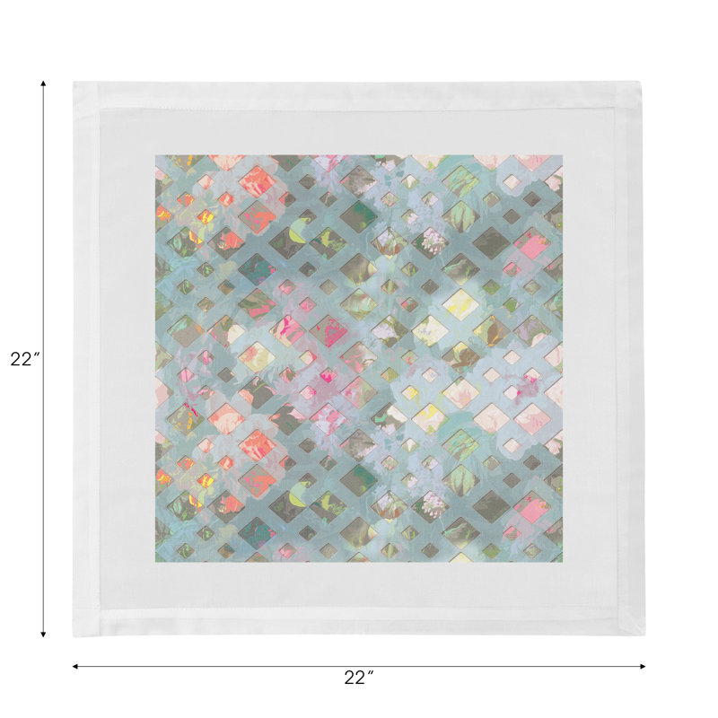 Serviettes de table en satin de coton Defosse Trellis