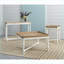 Table basse en bois de sapin peu encombrant avec pieds blanc antique, 42 x 14 x 30 po pour les petits vestibules et amp; Dossier de canapé
