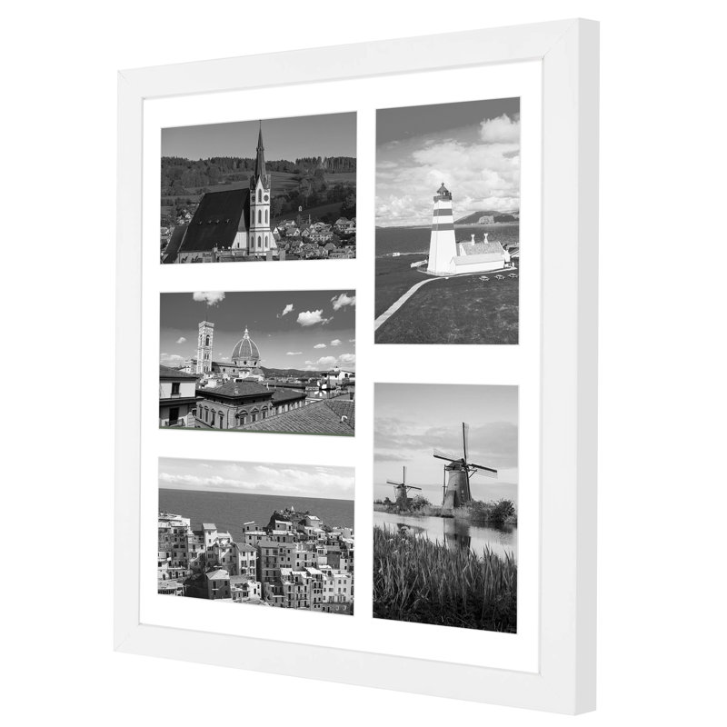 Arhaan Wood Collage Picture Frame, Classic White