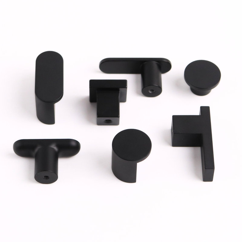 Charcoal Matte Aluminum Round Knob with Mounting Hardware