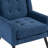 26.77" Mid-Century Modern Accent Chair, Linen & Suede Upholstery Comfy Armchair With Tufted Back, High-Density Foam Cushion And Black Solid Wood Legs-198729085