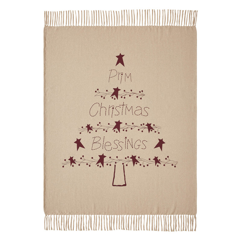 Gable Primitive Twill Weave Throw Blanket