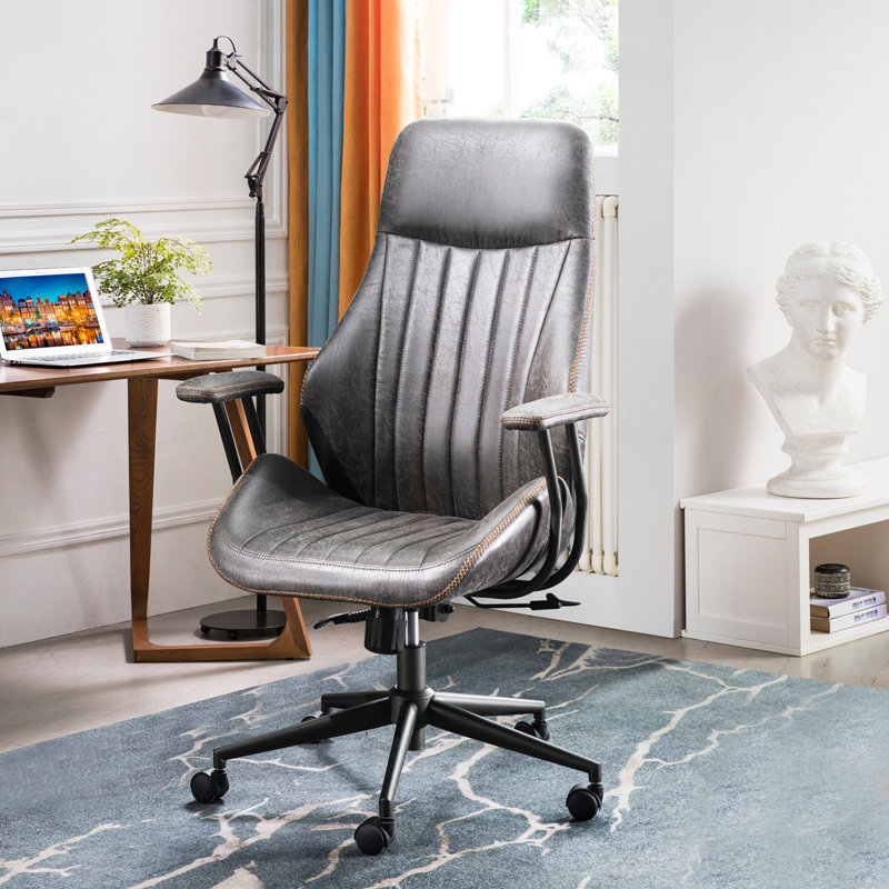 Fauteuil de direction, Suède gris foncé