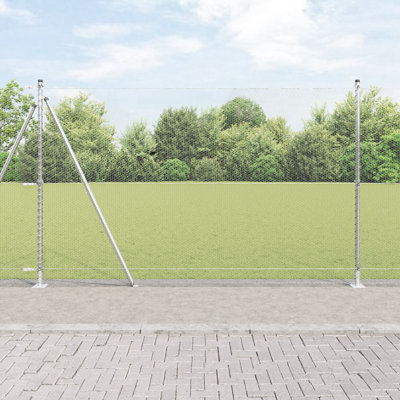 Vidaxl Hexagon Fence Galvanised Steel
