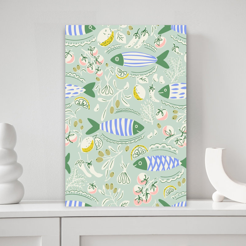 Art mural ludique bord de mer, H 18 po x l 12 po