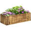 Potager surélevé de 101,6 cm x 40,6 cm x 30,5 cm avec trous de drainage, couleur naturelle-31551645