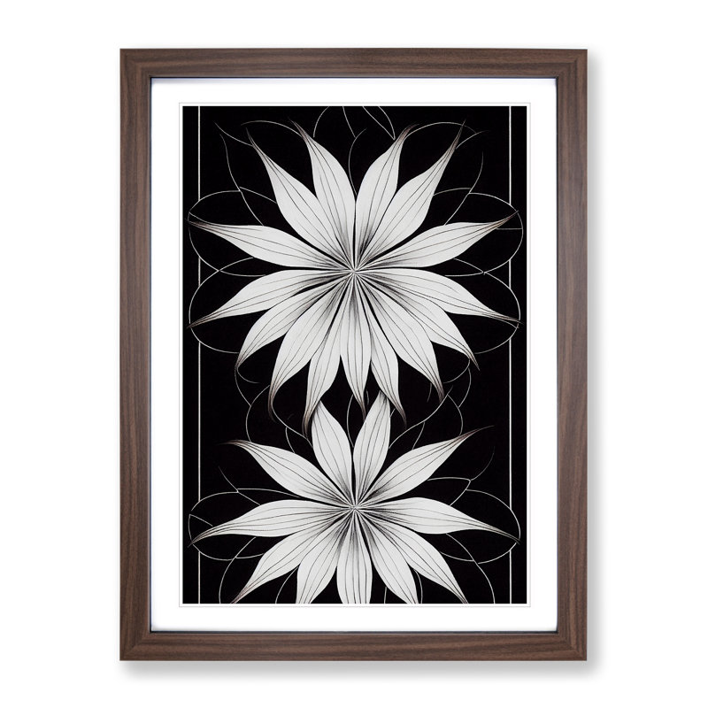 The Timeless Flowers - Framed Print, 64cm H x 46cm W x 2cm D, Walnut