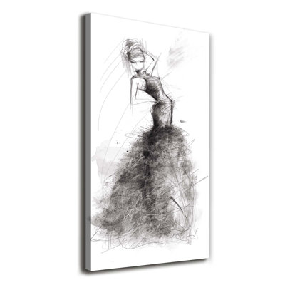 Fashion Illustration - Wrapped Canvas Print