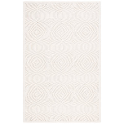 Tapis géométrique en laine / coton touffeté à la main Katosha