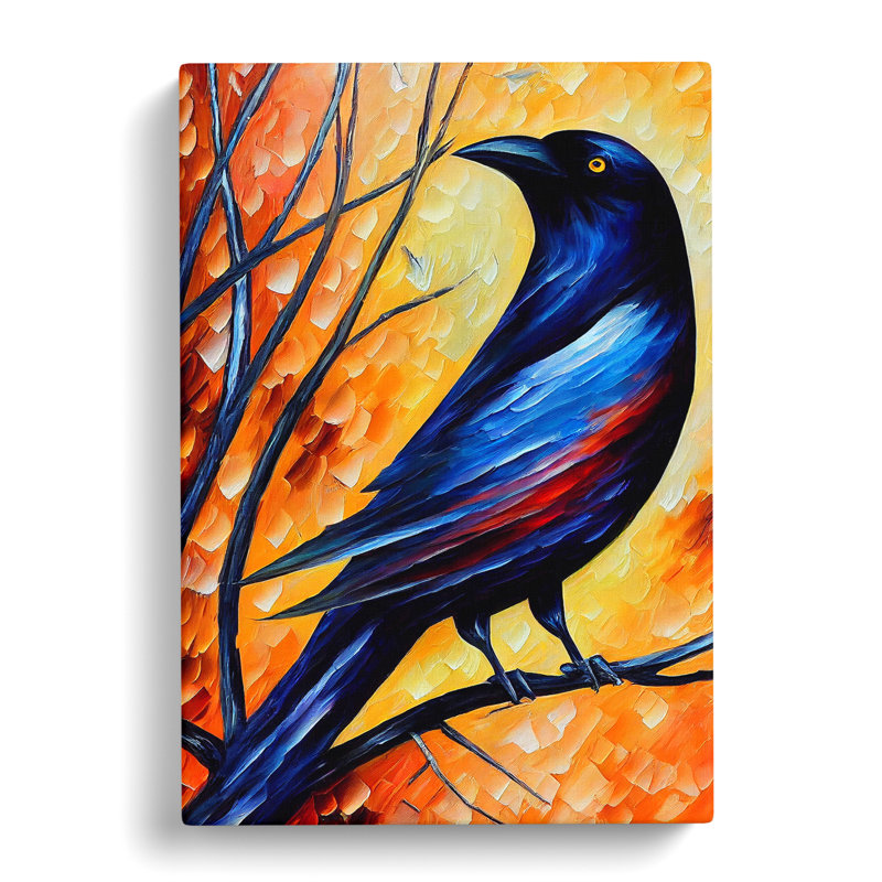 Crow Bird Vol.2 - Wrapped Canvas, 76cm H x 50cm W x 3cm D