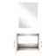 Meuble-lavabo blanc lustré 24 po X 22 - 18 Miroir, rangement spacieux, entièrement assemblé pour une installation de l 24 po x P 22 po avec miroir de 18 po assemblé, installation facile-841090536